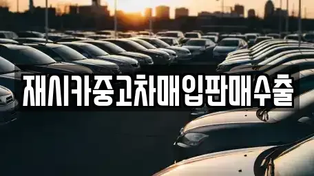 충청북도 영동군 영동읍 중고차매입 전문 재시카중고차매입판매수출