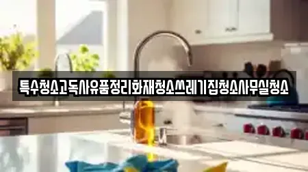 특수청소고독사유품정리화재청소쓰레기집청소사무실청소